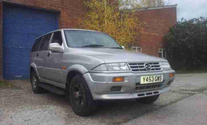 *01 SSANGYONG MUSSO 2.9TD GSE SILVER MOT 7 SEATS 4X4 97K MERCEDES DIESEL ENGINE*