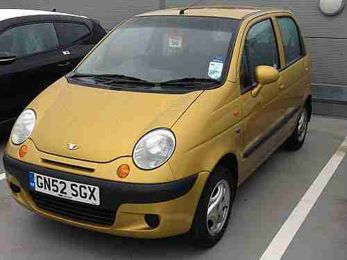 02 52 DAEWOO MATIZ 0.8 SE+ 5 DR~ONLY 41500 MLS~TWO OWNERS~MET GOLD~LOVELY~
