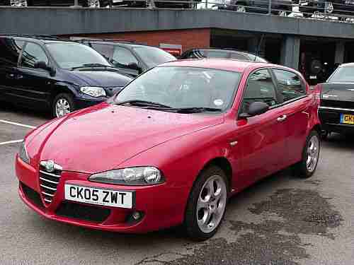 05/05 ALFA ROMEO 147 2.0 T.SPARK LUSSO 5DR FACE LIFT~87700 MLS~RACING RED~WOW~