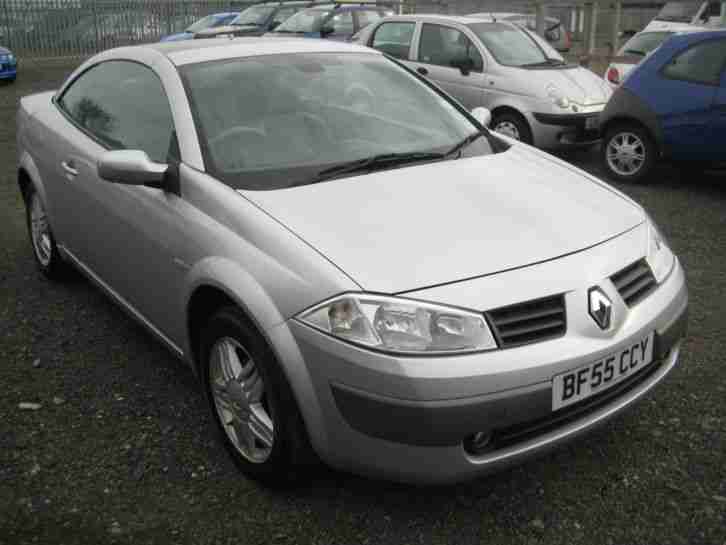 05/05 RENAULT MEGANE CONVERTIBLE PRIVILEGE 2.0 in SILVER - £10 NO RESERVE