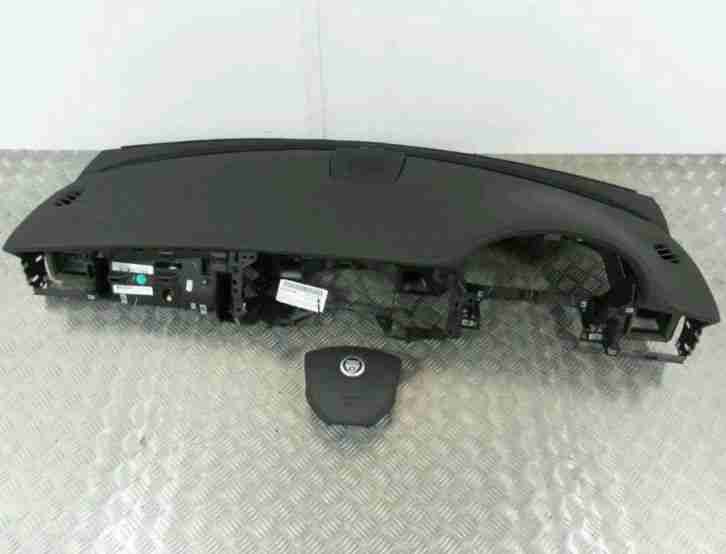 08-2015 GENUINE JAGUAR XF BLACK LEATHER AIRBAG KIT DRIVER / PASSENGER **NO VAT**