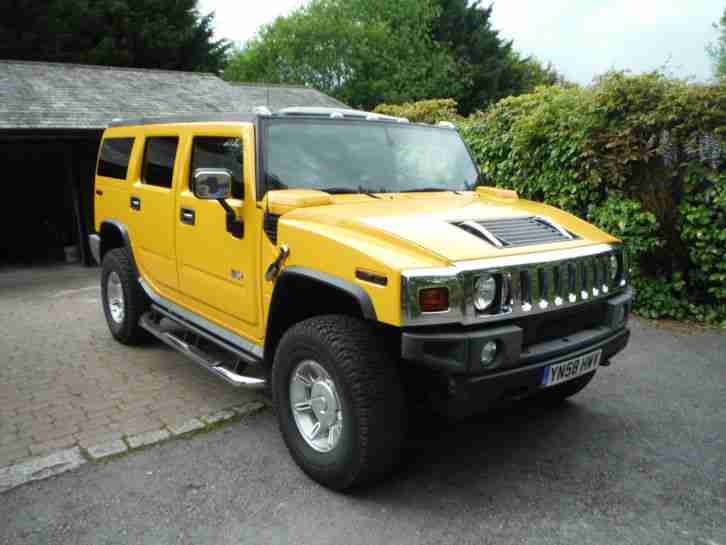 08 58 HUMMER H2 AUTO YELLOW 32,000 MILES NOT AN IMPORT GENUINE UK SUPPLIED CAR