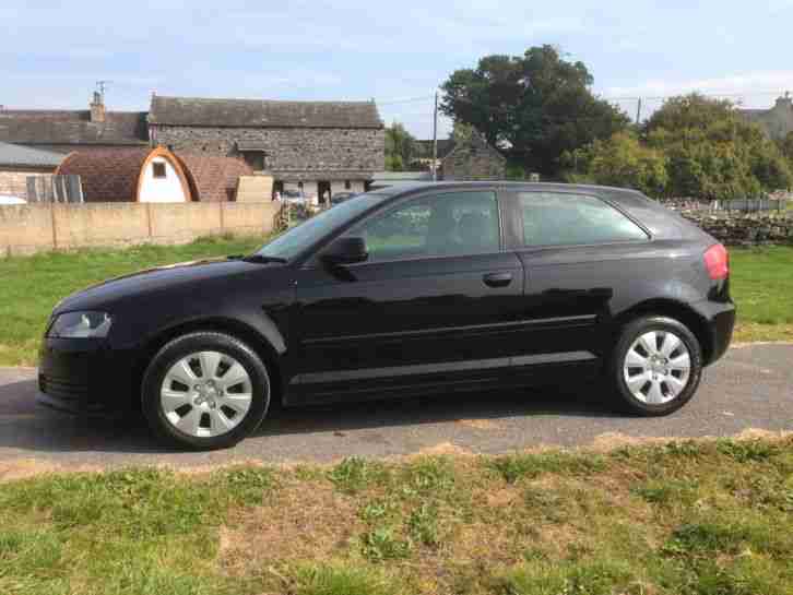 08 REG AUDI A3 SE 1.9 TDI 3 DOOR HATCHBACK IN PANTHER BLACK