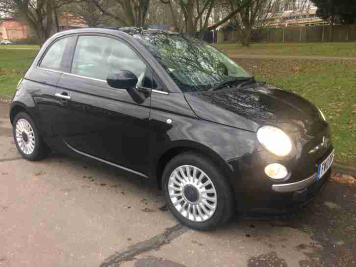 10 Reg Fiat 500 1.2 LOUNGE FSH - METALLIC BLACK - CHATHAM KENT