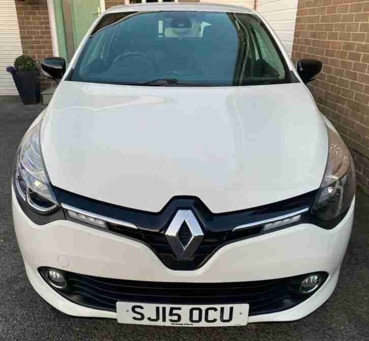 2015 RENAULT CLIO DYNAMIQUE S 0.9 TCE M-NAV ENERGY ,15 REG, WHITE 65000 MILES