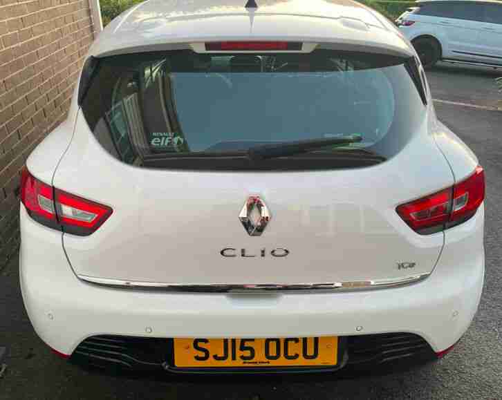 2015 RENAULT CLIO DYNAMIQUE S 0.9 TCE M-NAV ENERGY ,15 REG, WHITE 65000 MILES