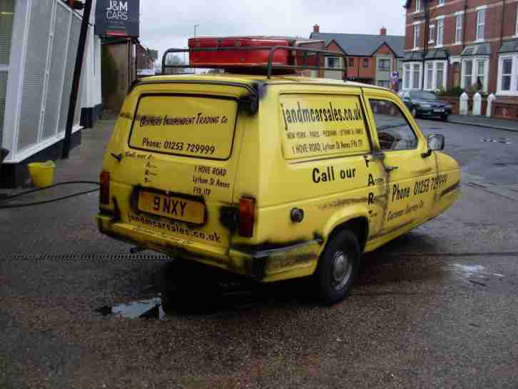 1984 Reliant RIALTO VAN YELLOW/DIRT "DELBOY" LEOPARD SKIN SEAT COVERS ROOF RACK