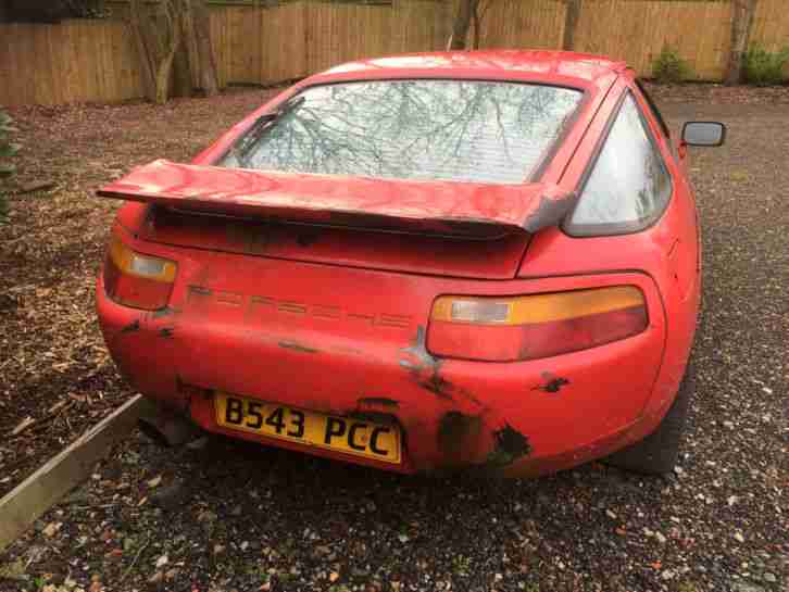 1985 B PORSCHE 928 S AUTO S2 310BHP GAURDS RED 84,409 MILES BARN FIND PROJECT