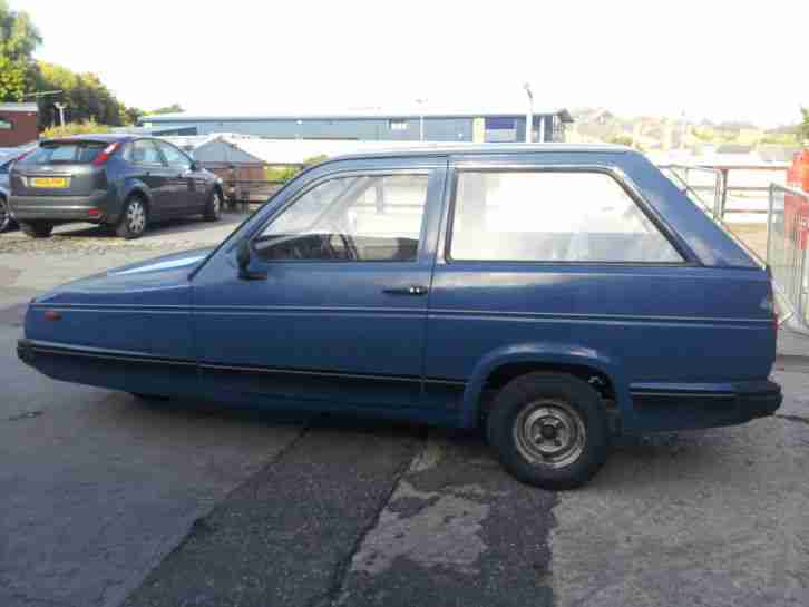 1988 RELIANT RIALTO SE SALOON TRICYCLE BLUE PETROL 848cc 89648 MILES