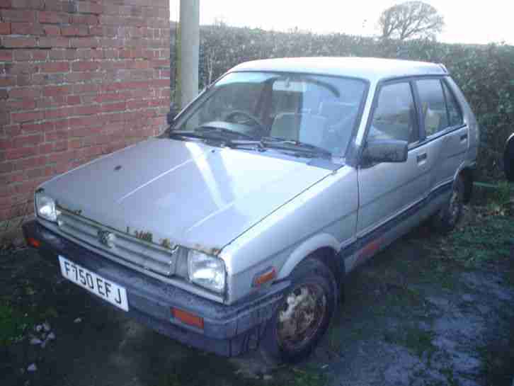 1988 SUBARU JUSTY GL 1.2 4WD MK1 SILVER SPARES OR REPAIRS RESTORATION