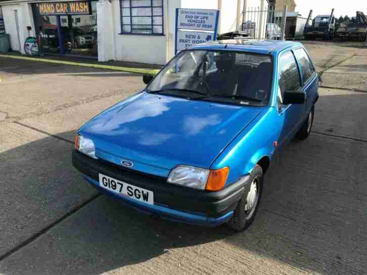 1990 G FORD FIESTA MK3 1.1L 3 DOOR BLUE 66,000 MILES STARTS AND DRIVES NO MOT