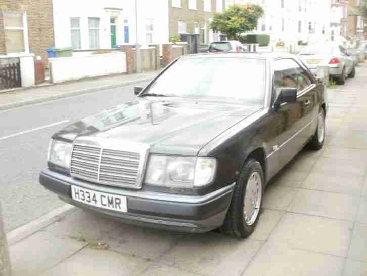 1990 MERCEDES 300CE 24 AUTO BLACK. rare diesel example of this pilarless coupe.