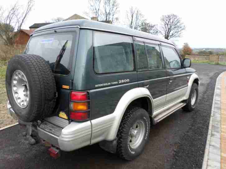 1995 MITSUBISHI PAJERO GREEN/SILVER 12 MONTHS MOT ONLY 99p