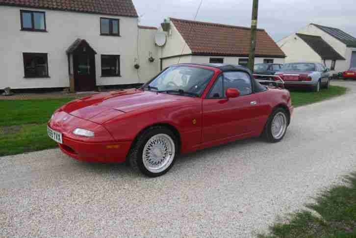 1995 MK1 MAZDA MX-5 1.6 RED, Good Condition, 12 Month MOT, Roll Bar, Alloys