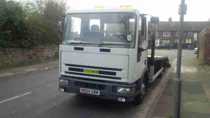1996 IVECO FORD NEW CARGO WHITE RECOVERY TRUCK TRANSPORTER