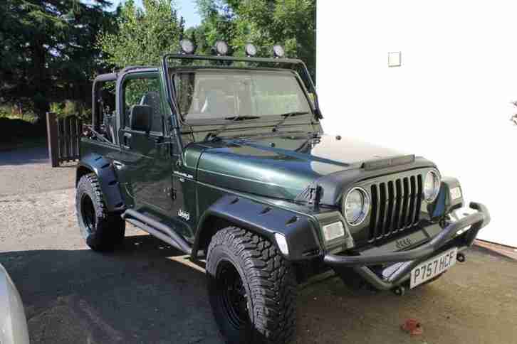 1997 WRANGLER 4.0 GREEN CONVERTIBLE 4X4