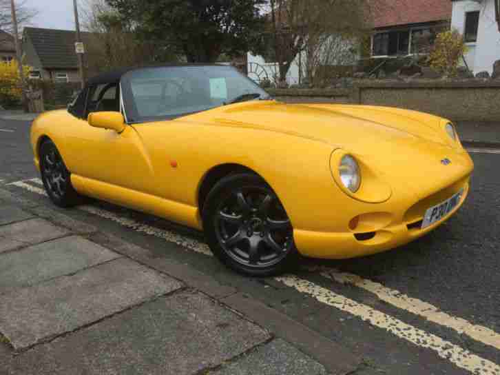 1997 P TVR CHIMAERA 4.0 V8.BRIGHT YELLOW.ONLY 63000.RAKES OF EXTRAS.IMMACULATE .