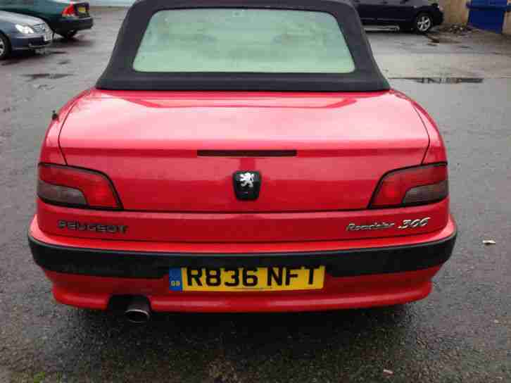 1997 R Reg Peugeot 306 2.0 Red Cabriolet Leather 65000miles