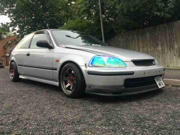 1998 HONDA CIVIC 1.4I SILVER MODIFIED ROTA DRIFT GRIDS COILOVERS STANCED