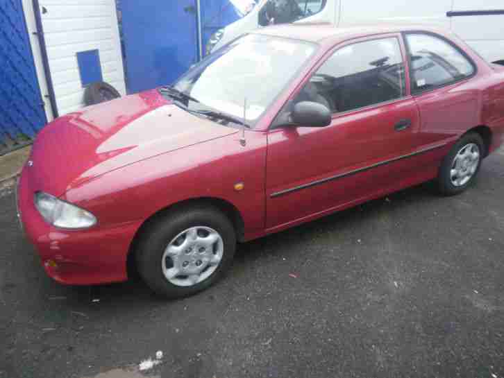 1998 HYUNDAI ACCENT COUPE I AUTO RED 1400 CC CHEAP RUNNERABOUT