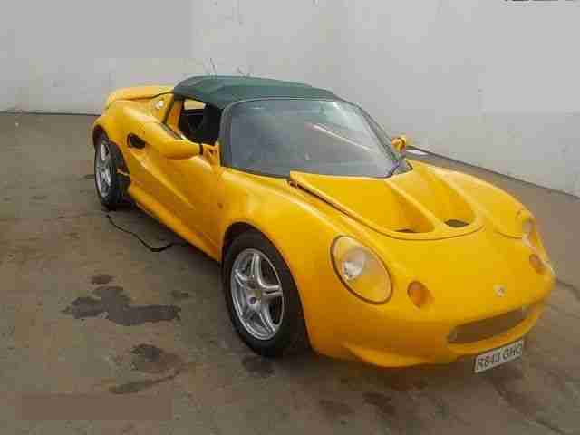 1998 LOTUS ELISE YELLOW SALVAGE EASY EASY FIX NO CHASSIS DAMAGE
