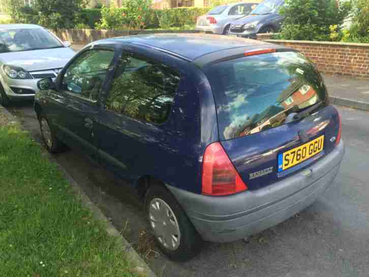 1998 S RENAULT CLIO 1.2 3 DOOR IN BLUE