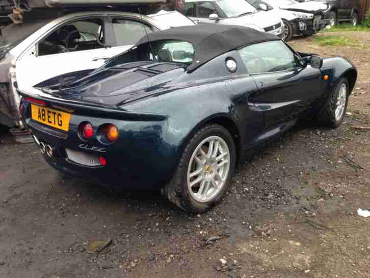1999 LOTUS ELISE S1 1.8 CONVERTIBLE IN RACING GREEN SALVAGE DAMAGED REPAIRABLE