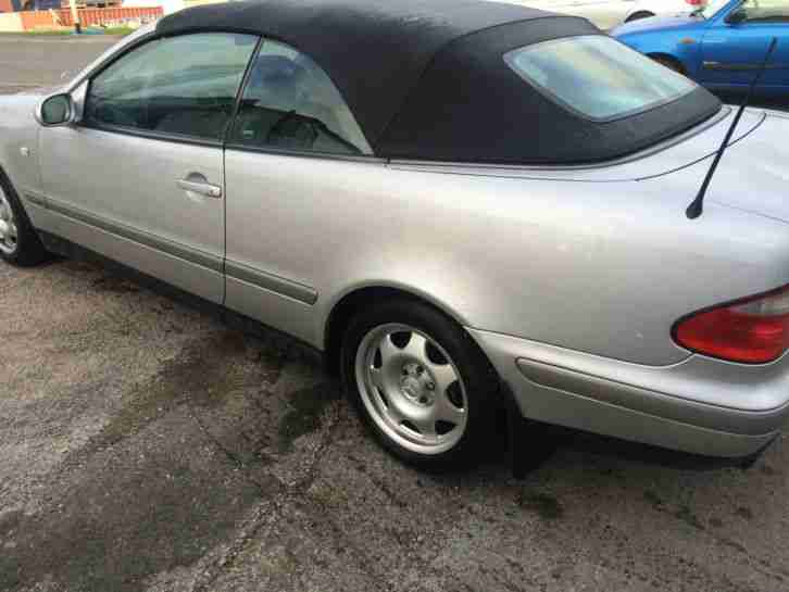 1999 MERCEDES CLK 320 convertable cabriolet SPORT AUTO SILVER