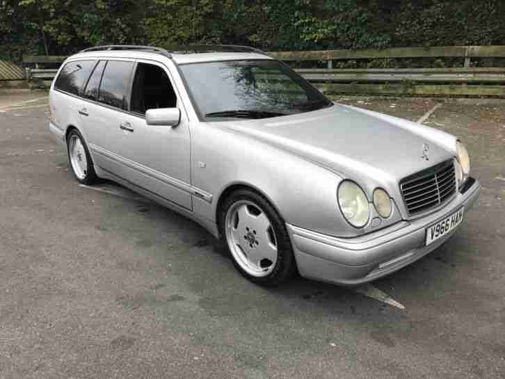 1999 MERCEDES E55 AMG 5.5 V8 AUTO SILVER ESTATE FSH DOG GUARD AND BLIND 360 BHP