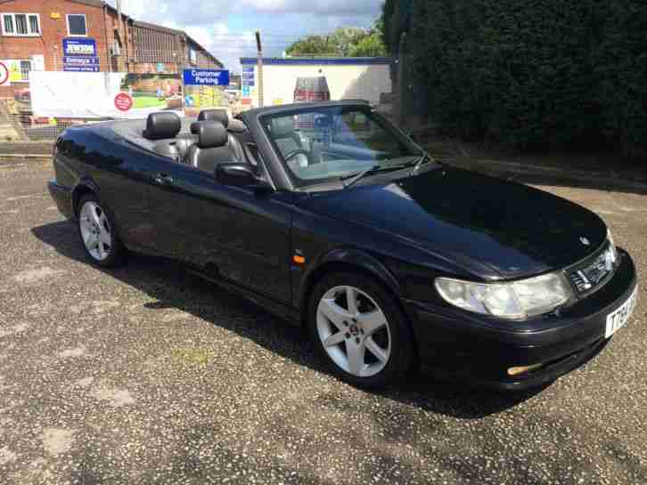 1999 SAAB 9-3 SE TURBO AUTO BLACK/CONVERTIBLE/TOP SPEC/TAX &MOT/CLEAN CAR/MAY PX