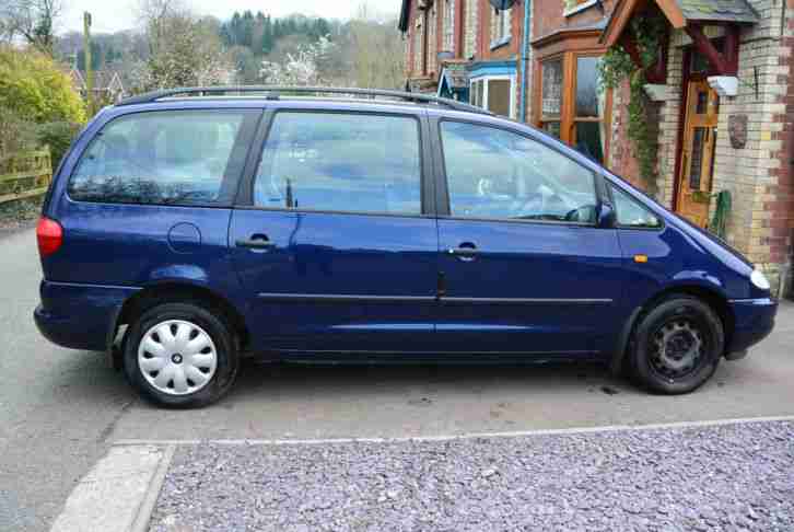 1999 SEAT ALHAMBRA TDI BLUE 7 Seater MOT 10/2015 Some dents and scrapes.87000Gen
