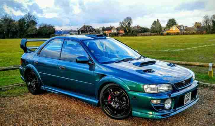 1999 SUBARU IMPREZA TURBO 2000 AWD GREEN,WIDE ARCH KIT,CUSTOM LOOK,FAST,MODIFIED