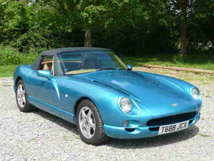 1999/T TVR Chimaera 400 4.0 V8 in Antique Turquoise Metallic with magnolia hide.