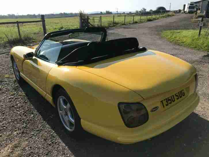 1999 TVR CHIMAERA 400 YELLOW CONVERTIBLE ONLY 7600 MILES VERY LOW MILEAGE 4.0 V8