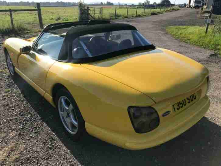 1999 TVR CHIMERA 400 YELLOW CONVERTIBLE ONLY 7600 MILES VERY LOW MILEAGE 4.0 V8