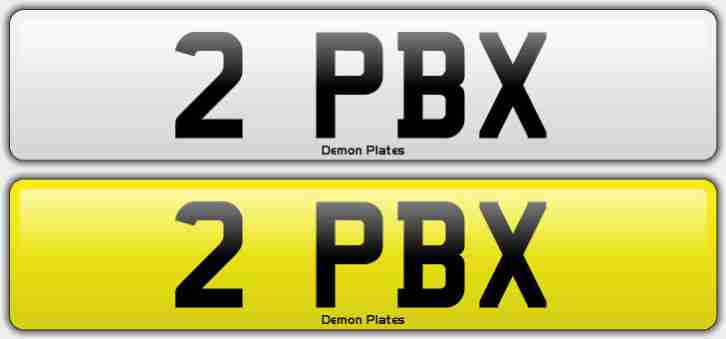 2 PBX Cherished plate Private dateless