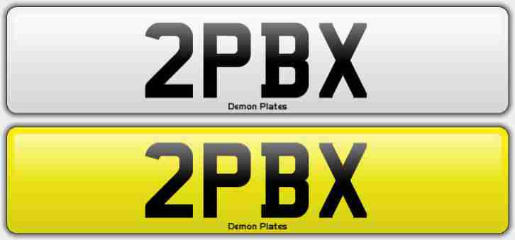 2 PBX - Cherished plate - Private dateless plate - PB - Private Branch Exchange