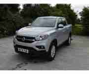 20 70 SSANGYONG MUSSO 2.2 EX DOUBLECAB PICKUP SILVER RED Towbar + VAT