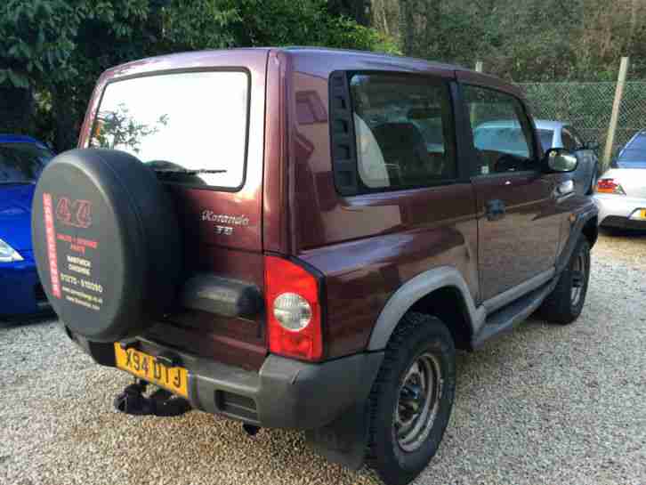 2000 DAEWOO KORANDO TD RED 4x4 tow bar 1 years mot