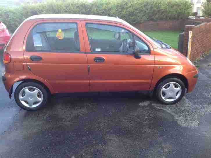 2000 DAEWOO MATIZ 800cc ORANGE 6 MONTHS MOT LOW MILAGE