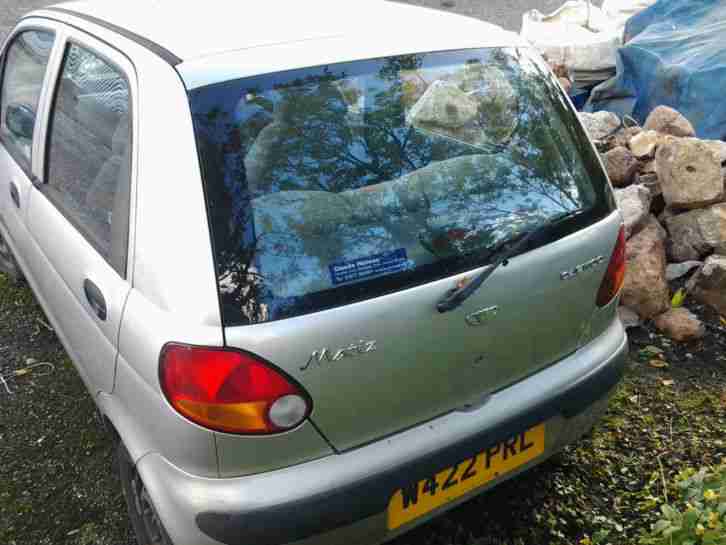 2000 DAEWOO MATIZ SE SILVER SPARES OR REPAIR **TEIGNMOUTH**