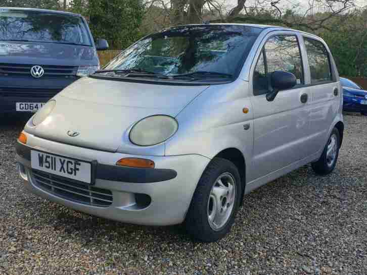 2000 Daewoo Matiz 0.8 SE+, 5 door, Manual Petrol, Silver, Only 43000 miles