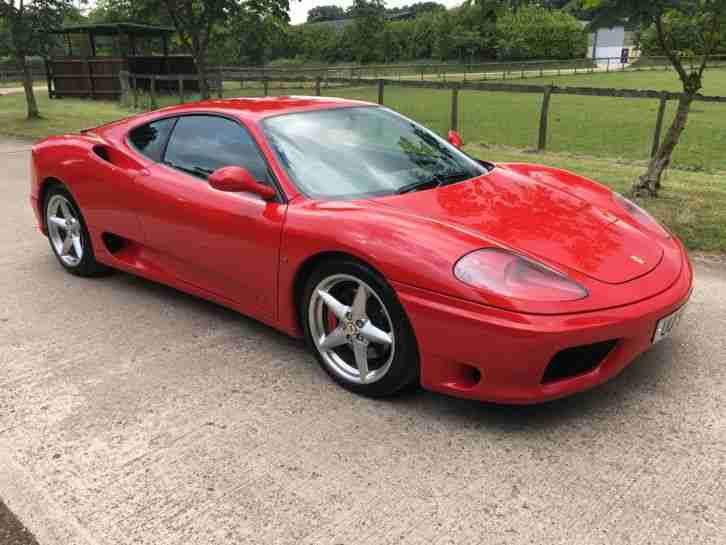 2000 FERRARI 360 MODENA F1 ROSSO CORSA BLACK LEATHER. 43K MLS FSH JUST SERVICED