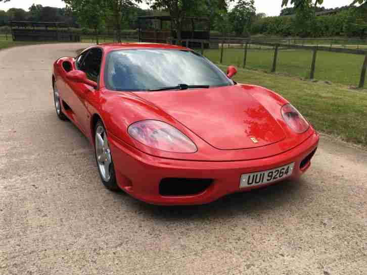 2000 FERRARI 360 MODENA F1 ROSSO CORSA/BLACK LEATHER. 43K MLS FSH JUST SERVICED