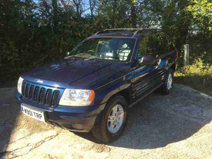 2000 JEEP GRAND CHEROKEE LIMITED V8 BLUE with Tow Bar, A/C, MOT to Mid Feb 16