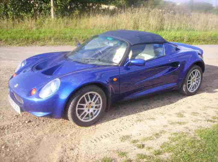 2000 LOTUS ELISE BLUE/CREAM LEATHER 42000 FSH 2 OWNER LAST SINCE 1 YEAR OLD