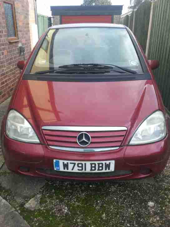 2000 MERCEDES A140 ELEGANCE AUTO RED