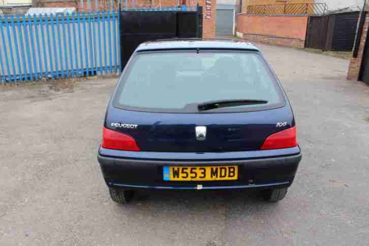 2000 PEUGEOT 106 1.1 XN ZEST 2 BLUE 72k SPARES OR REPAIRS, NO MOT, NO RESERVE