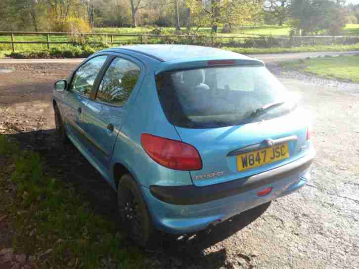 2000 PEUGEOT 206 LX BLUE 5 door