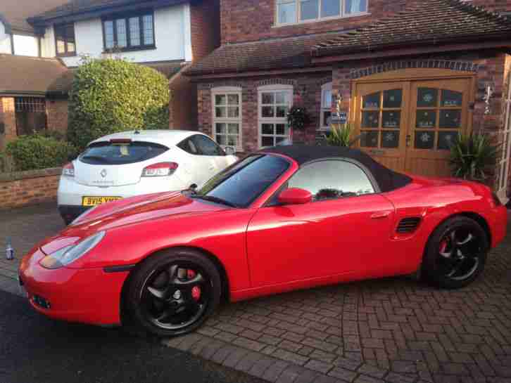 2000 PORSCHE BOXSTER S 250 BHP RED BLK LEATHER